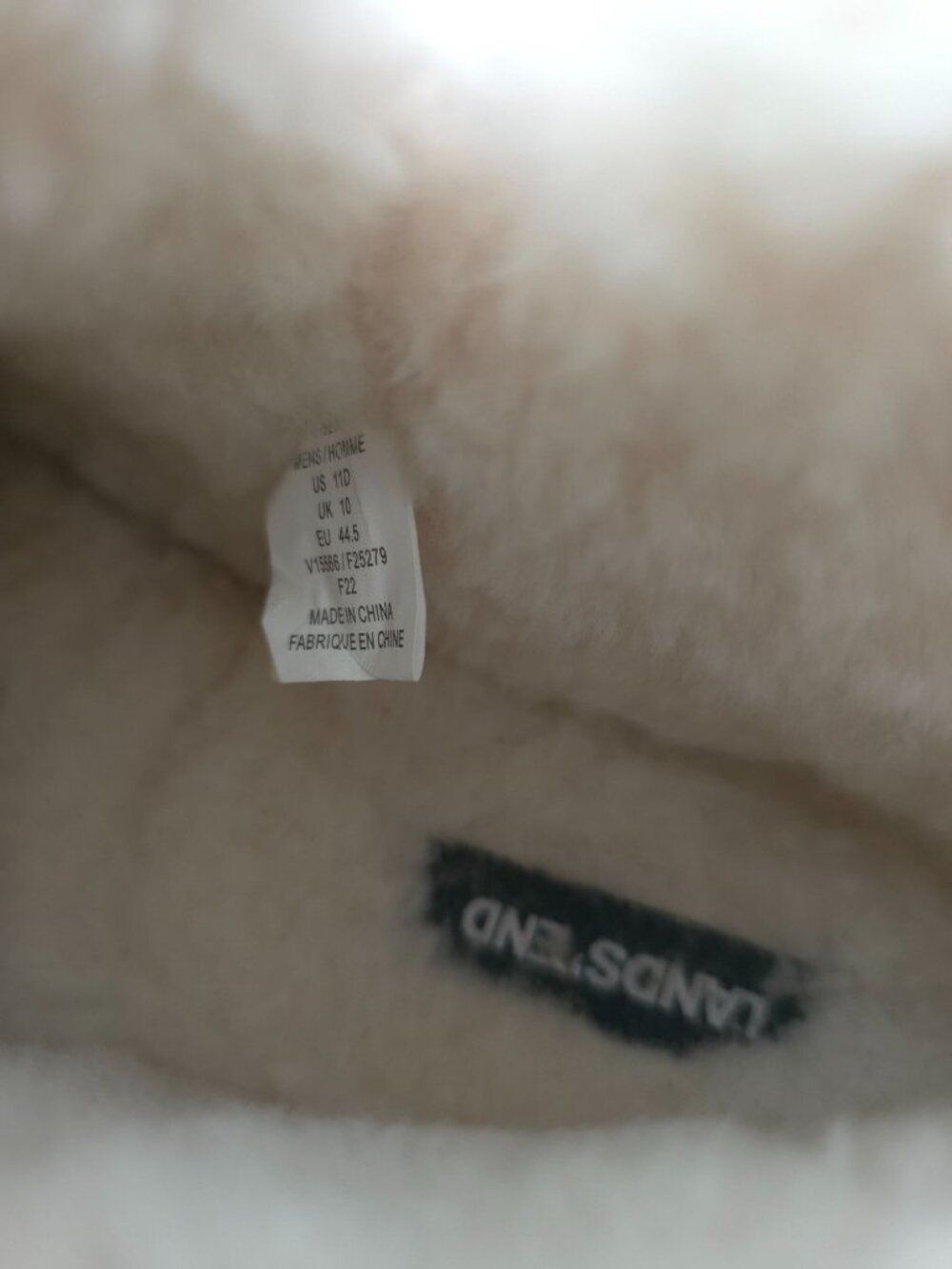 Lands’ End Suede Leather Tan Ankle Bootie Shearling Slip-On Slippers Men's 11D - Picture 8 of 8